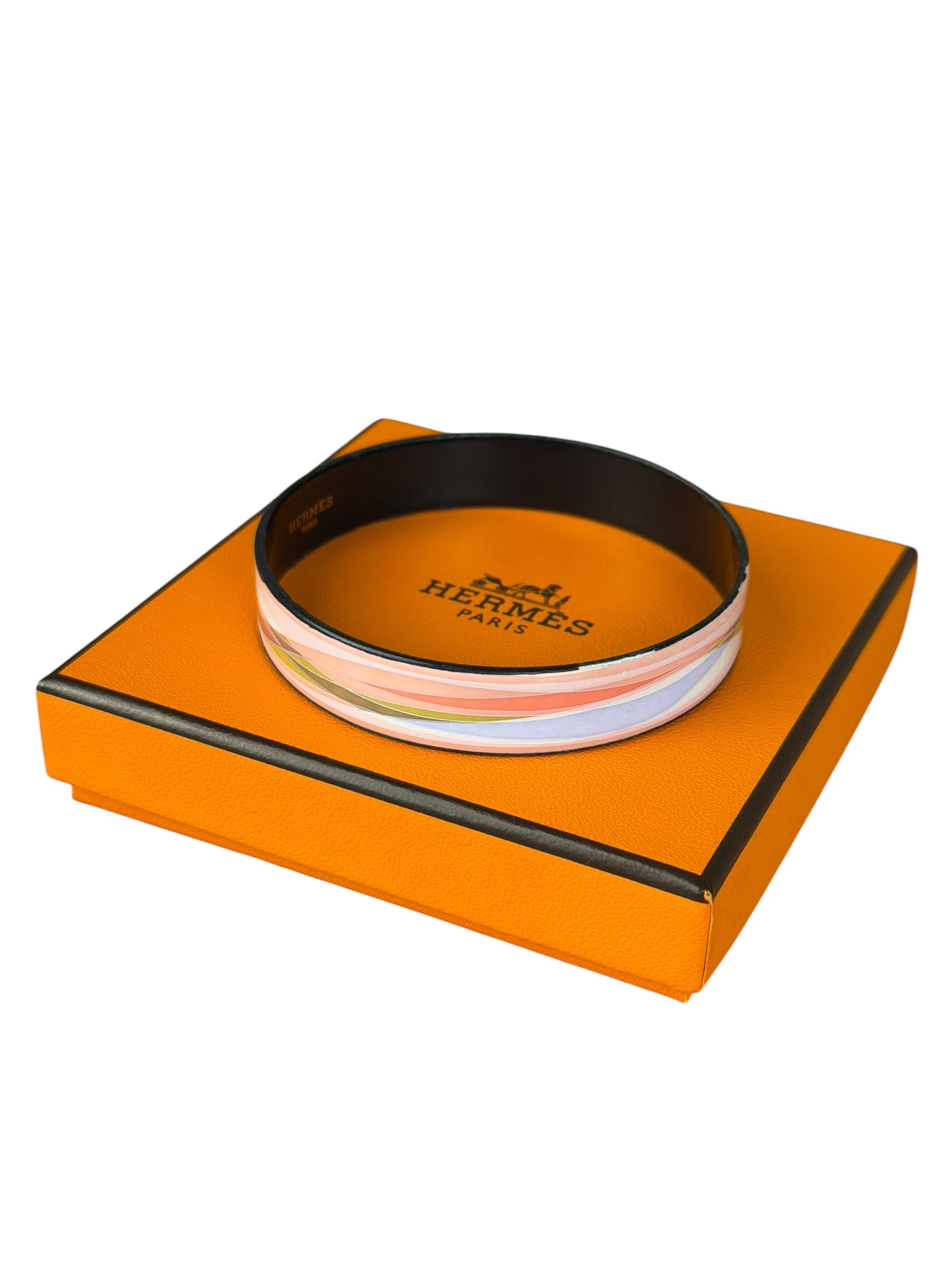 Hermes Abstract Wave Multicolor Bangle Bracelet