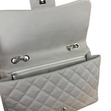 Chanel Grey Cotton M Classic Flap