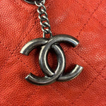 Chanel Red Caviar Quilted Medium Frame Shoulder Bag 2011