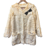 Language Vintage Rabbit Fur Coat