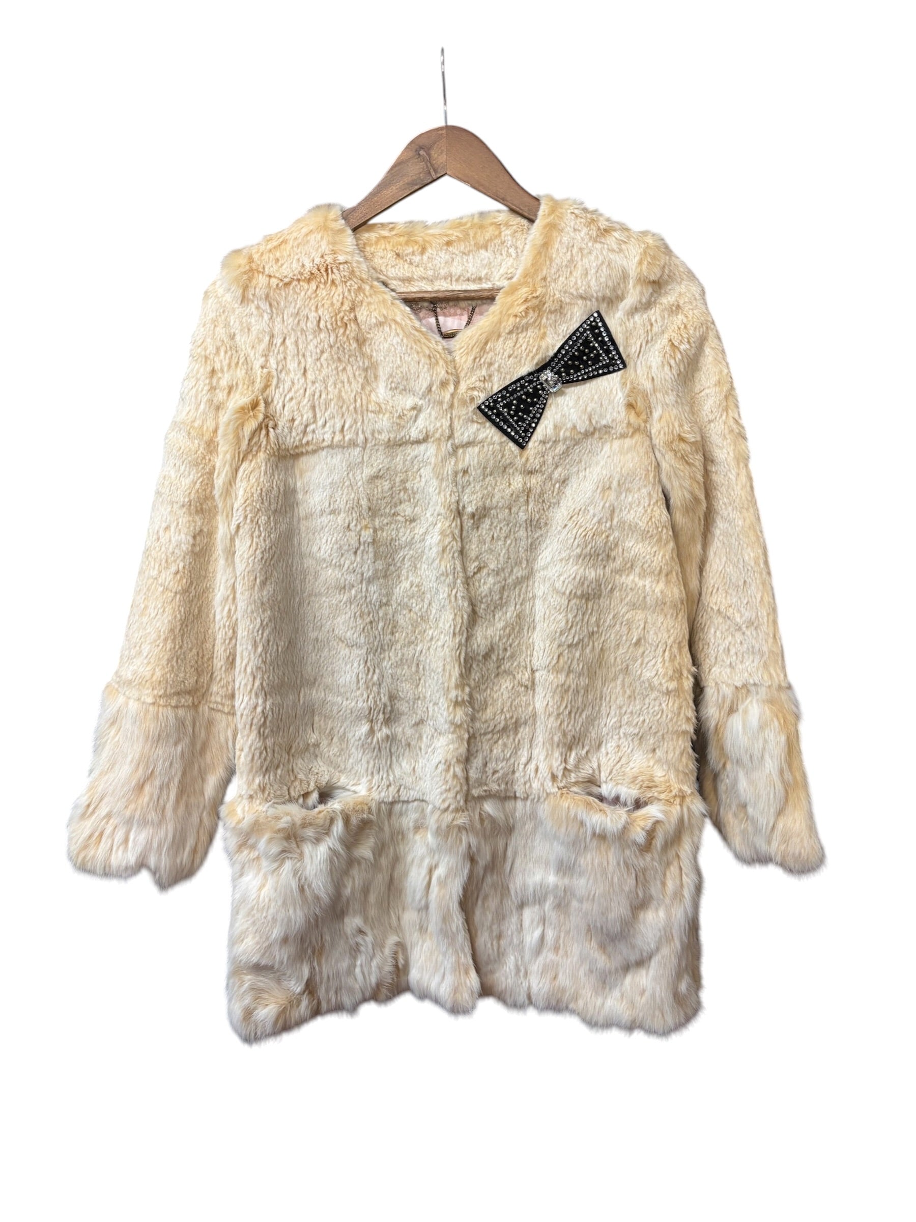 Language Vintage Rabbit Fur Coat