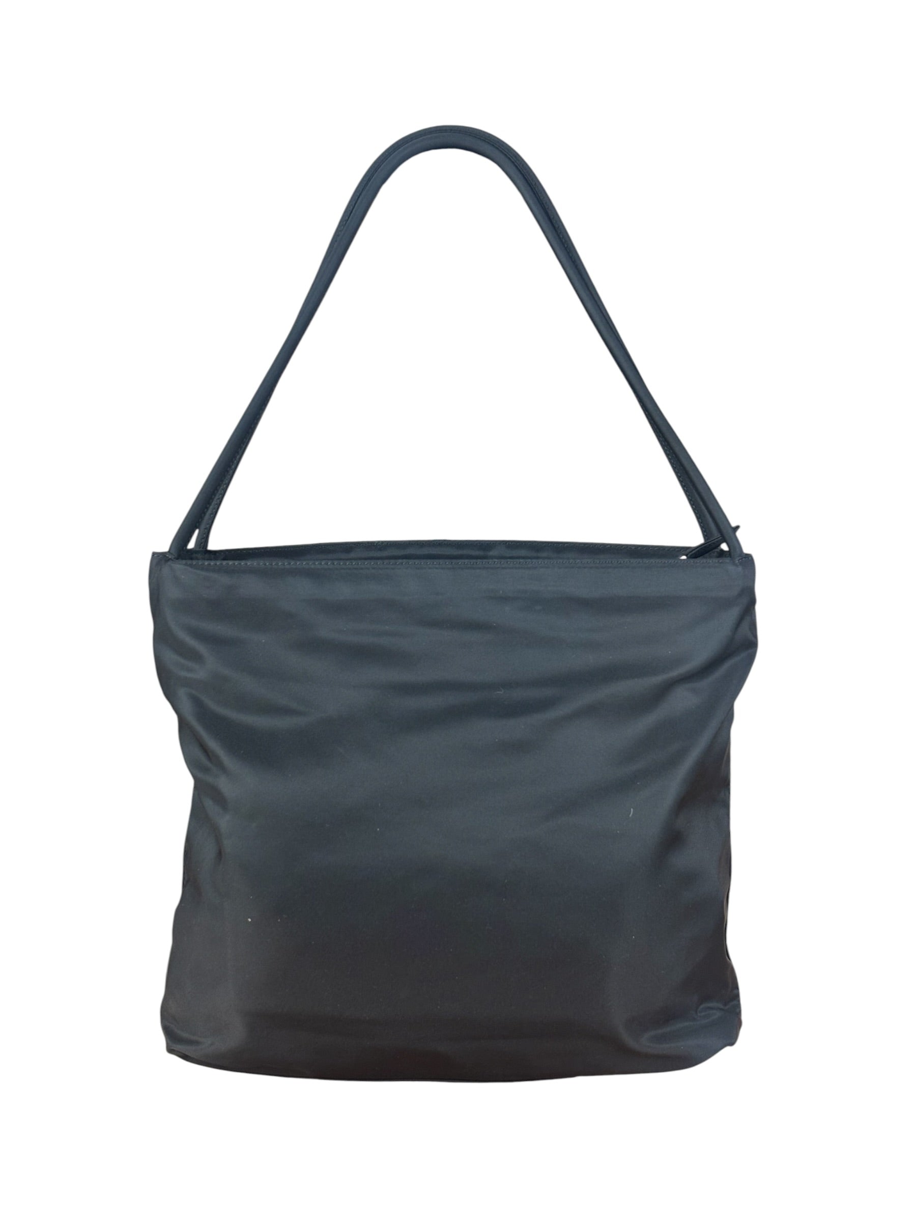 Prada Vintage Black Nylon Shoulder Tote