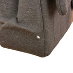 Chanel Brown Vertical Stitch Two-Toned CC Double Flap Bag 90s