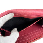 Balenciaga Pink Leather Moto Long Wallet