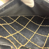 Chanel Vintage Black Leather Wild Stitch Bowler Shoulder Bag 2001