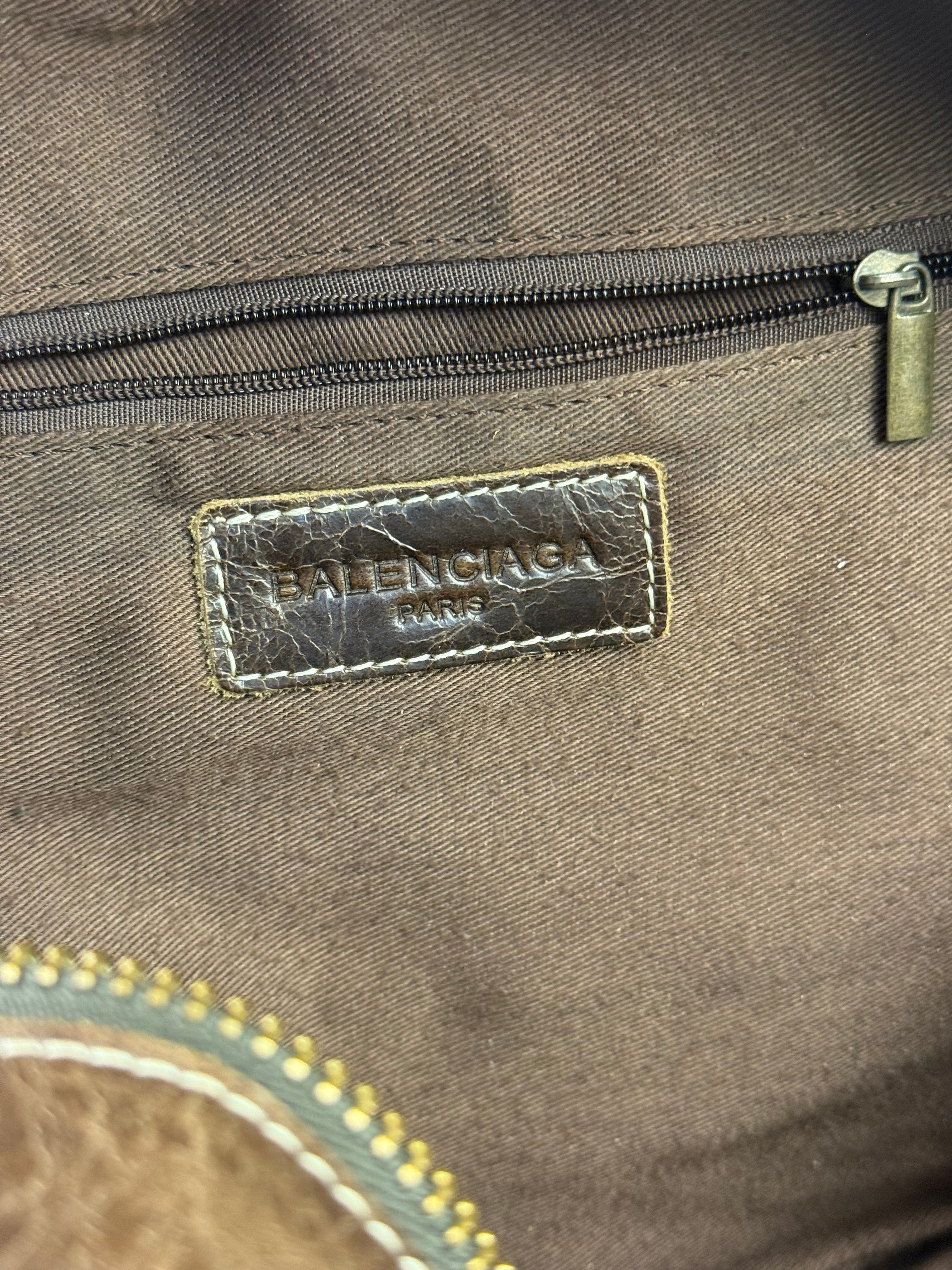 Balenicaga Brown Leather Whistle Handbag