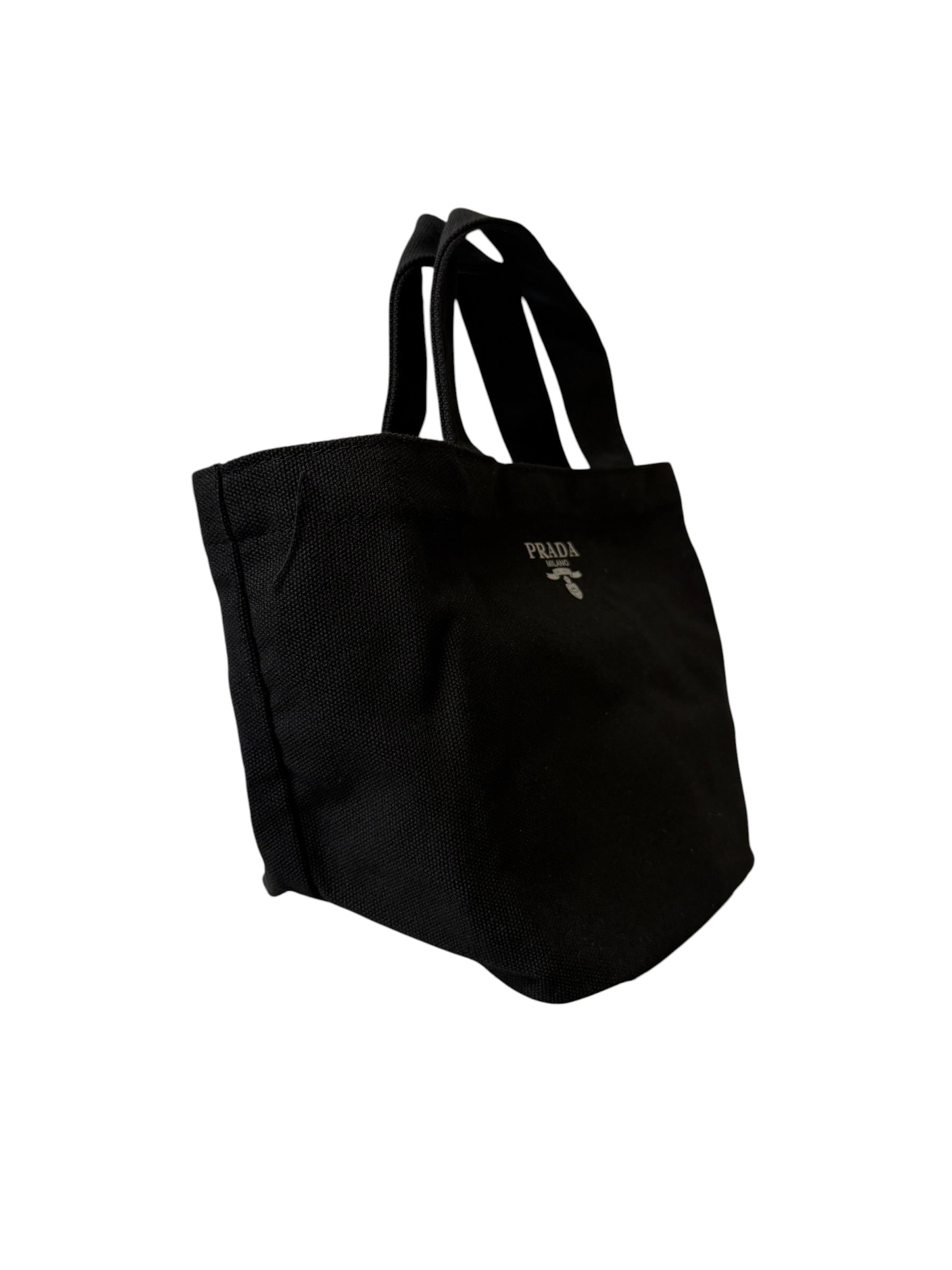 Prada Beauty Black Canvas Novelty Mini Tote