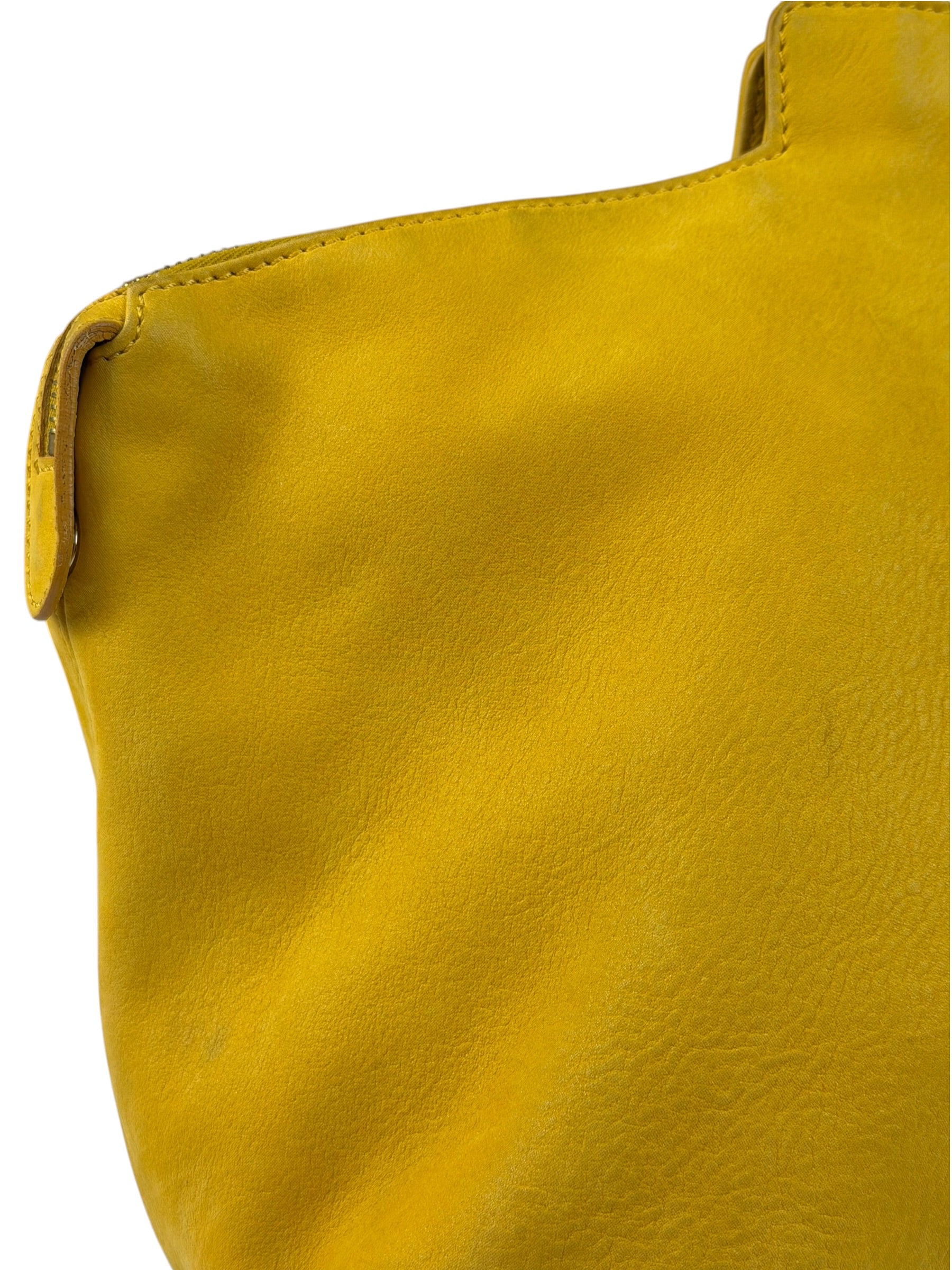 Fendi Yellow Leather Shoulder Bag