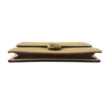 Gucci Light Caramel Pebbled Leather Wallet On Chain