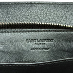 Yves Saint Laurent Black Leather Paris Lanyard Wallet