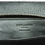 Yves Saint Laurent Black Leather Paris Lanyard Wallet