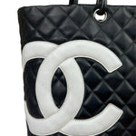 Chanel Black Quilted Leather Ligne Cambon Tote Bag 2004