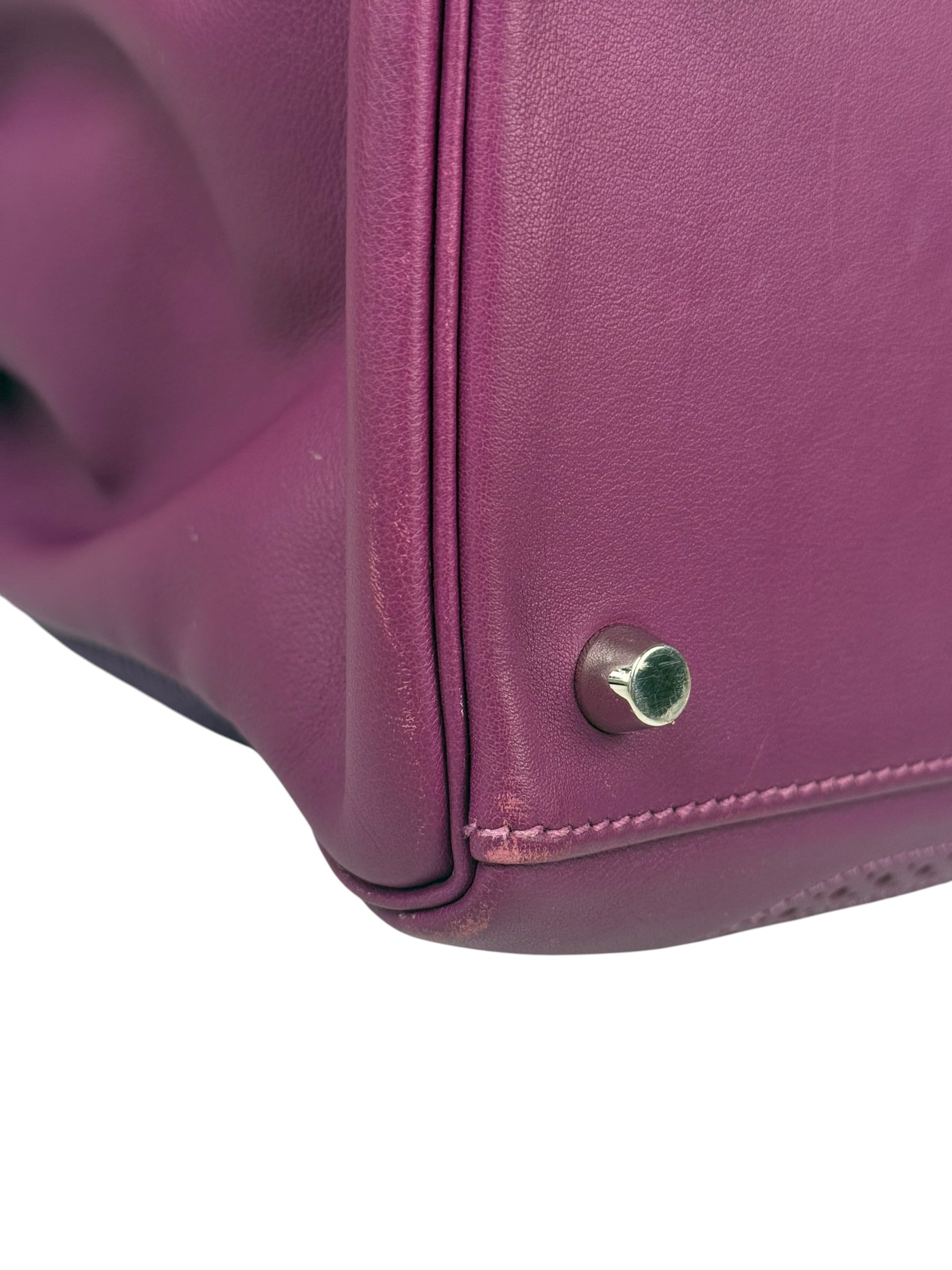 Hermes Kelly 35 Purple Ghillies Swift Togo Leather Handbag 2015