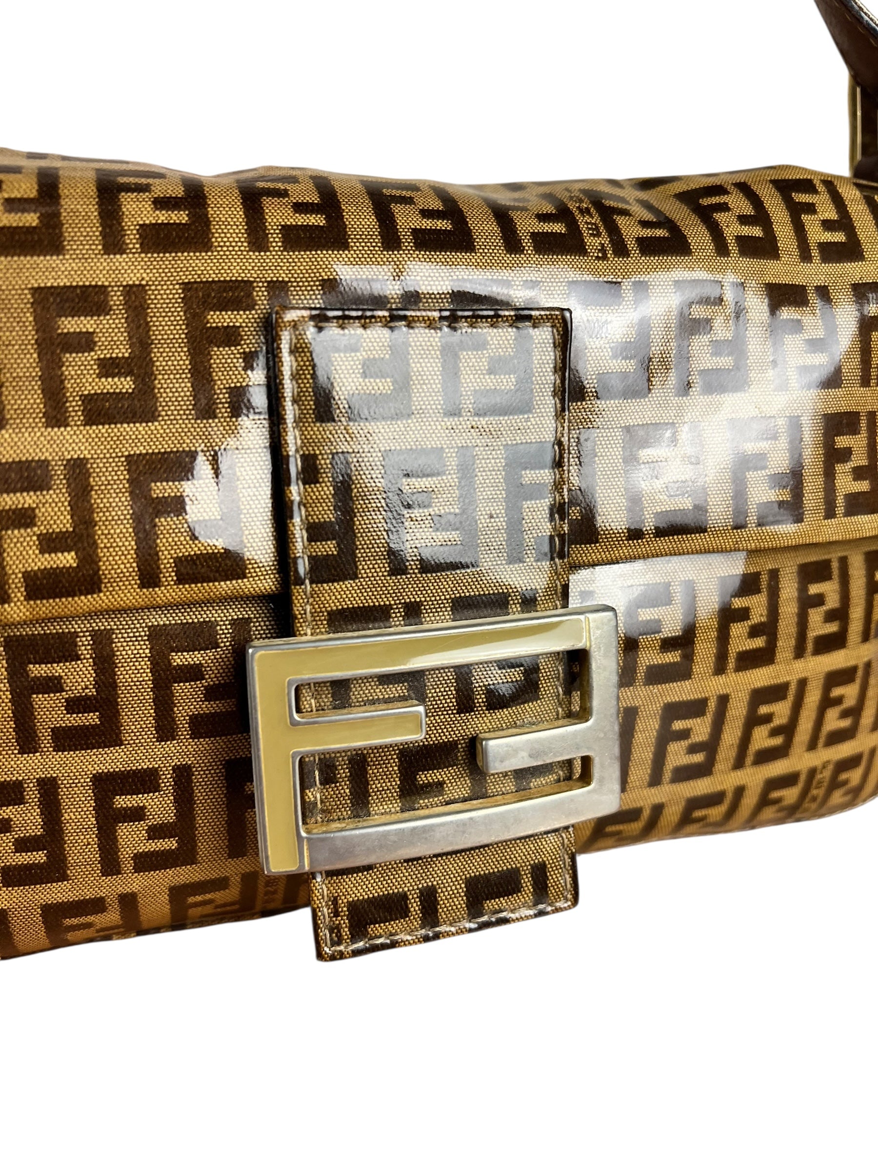 Fendi FF PVC Coated Canvas Baguette