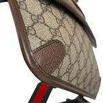 Gucci Vintage Brown Leather Trim Neo Supreme Belt Bag