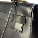 Hermes Kelly 32 Black Box Leather 1991