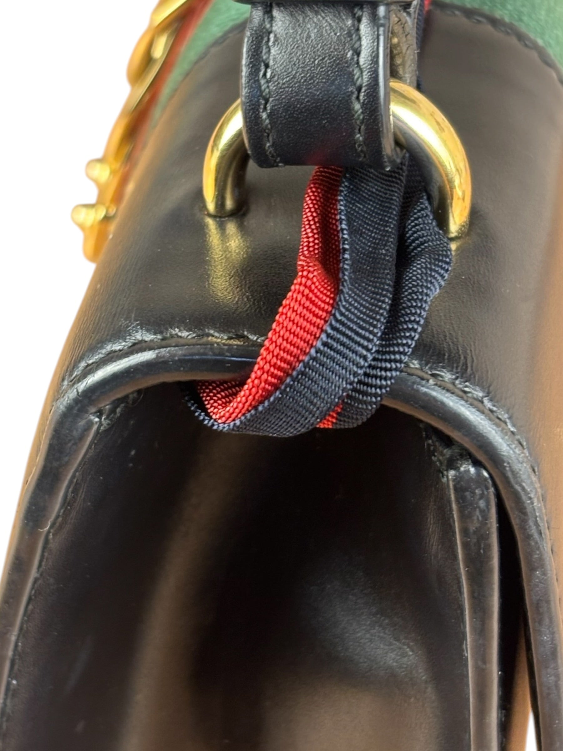 Gucci Black Leather Small Sylvie Shoulder Bag