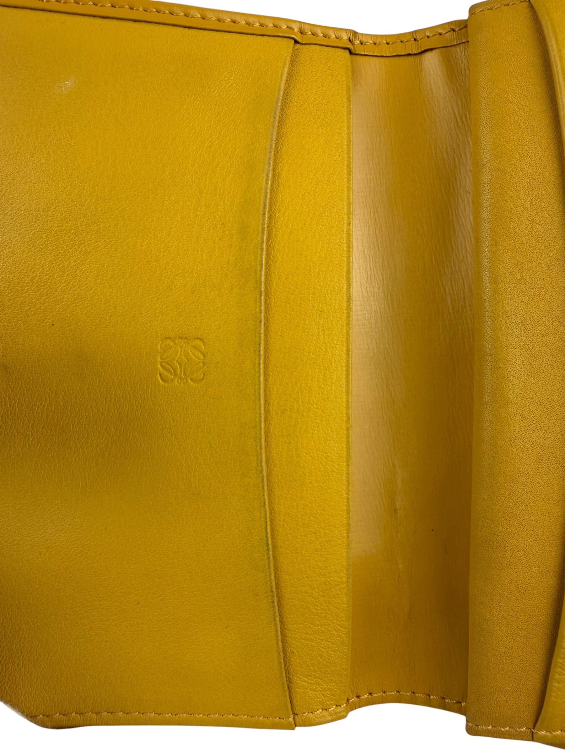 Loewe Vintage Yellow Leather Bifold Wallet