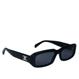 Celine Glossy Black Triomphe Rectangular Sunglasses
