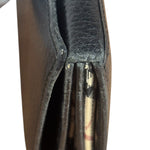 Burberry Black Leather Pebbled Folding Coin/Card Holder