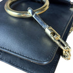 Chloé Suede Black Leather Faye Mini Bracelet Bag