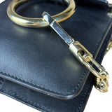 Chloé Suede Black Leather Faye Mini Bracelet Bag