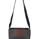 Celine Navy Blue/Burgundy Medium Frame Shoulder Bag