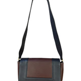 Celine Navy Blue/Burgundy Medium Frame Shoulder Bag
