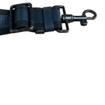 Bottega Veneta Navy Blue Leather Intrecciato Woven Flat Crossbody Bag