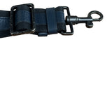 Bottega Veneta Navy Blue Leather Intrecciato Woven Flat Crossbody Bag