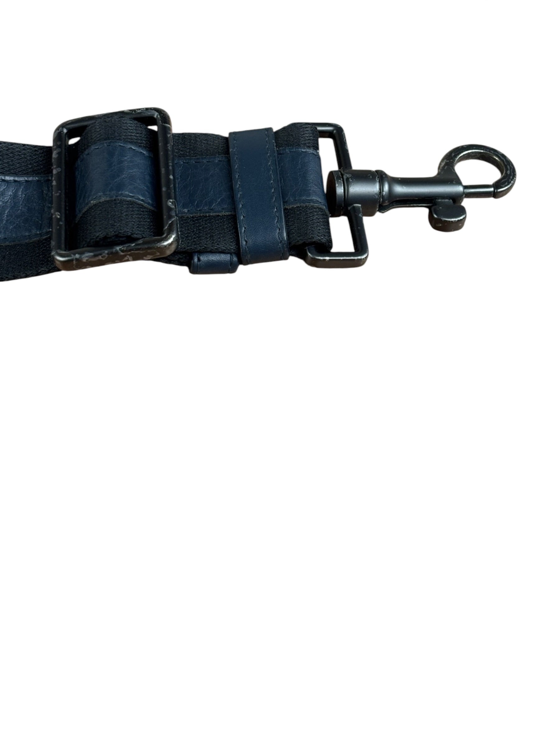 Bottega Veneta Navy Blue Leather Intrecciato Woven Flat Crossbody Bag