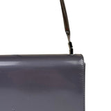 Gucci Grey Patent Leather Flap Mini Shoulder Bag