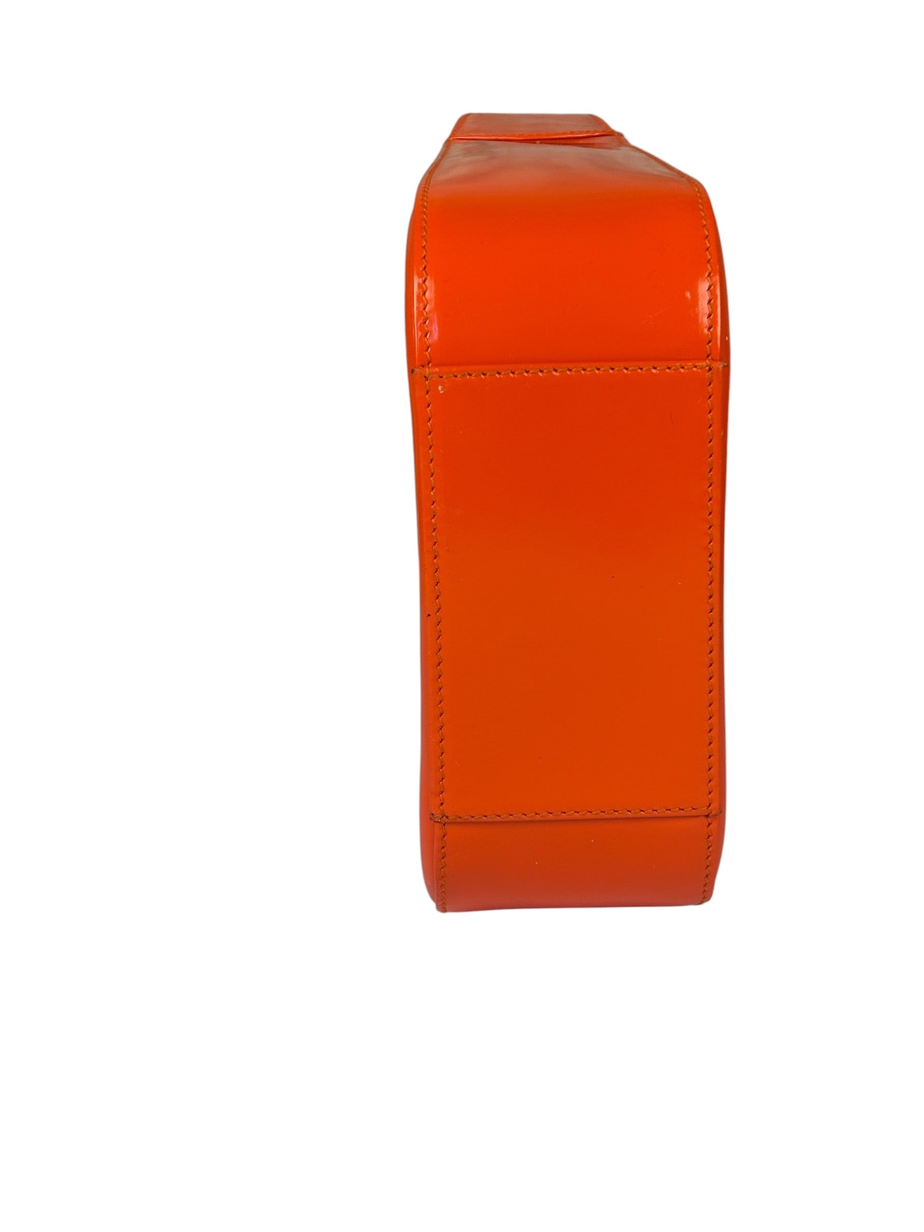 Gucci Orange Patent Leather Hobo Bag