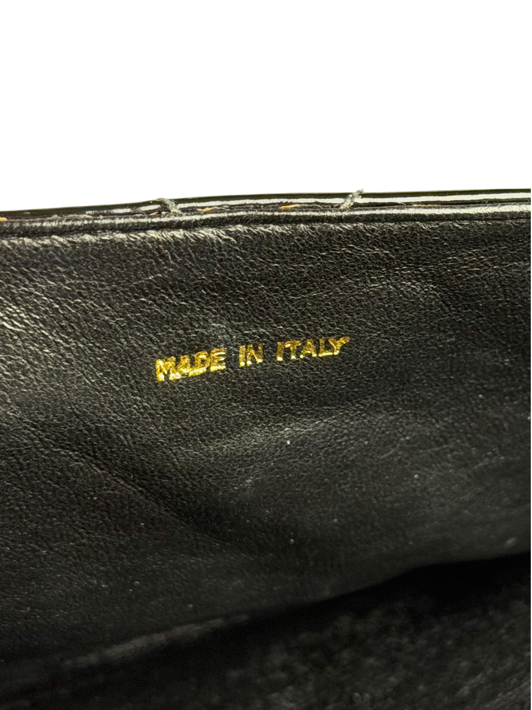 Chanel Black Patent Leather Belt Bag 1995
