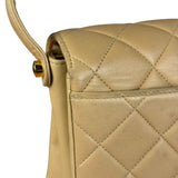 Chanel M Beige Lambskin Envelope Flap 1997