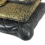 Chanel Black/Golden Quilted Lambskin Night Clutch On Chain Flap Bag 2012