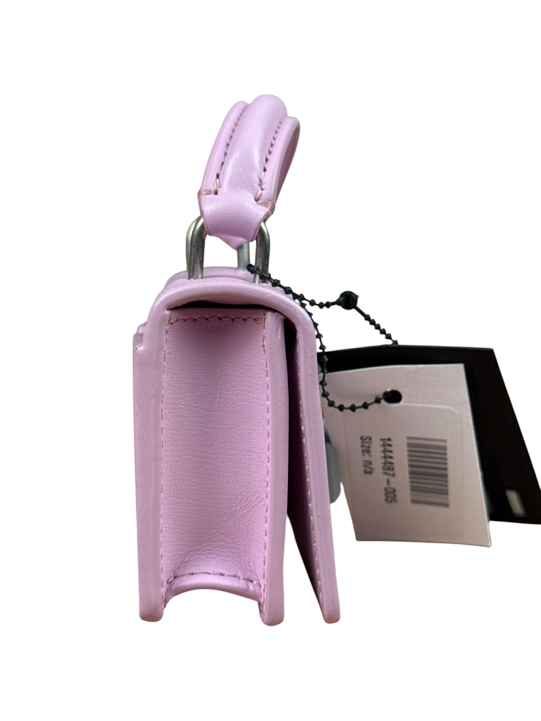 Off-White Purple Leather Micro Jitney 0.5 Two-Way Bag