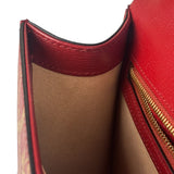 Gucci Red Leather Sylvie Chain Shoulder Bag