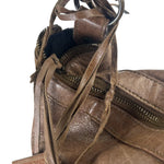 Balenciaga Brown Lambskin Day Moto Hobo Bag