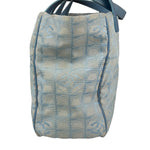 Chanel Blue Leather Trim New Travel Tote Bag 2002