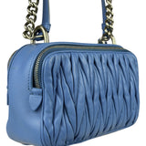 Miu Miu Blue Leather Chain Camera 2Way Shoulder Bag