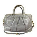 Miu Miu Vintage Pale Grey Vitello Leather Two-Way Bag