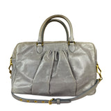 Miu Miu Vintage Pale Grey Vitello Leather Two-Way Bag