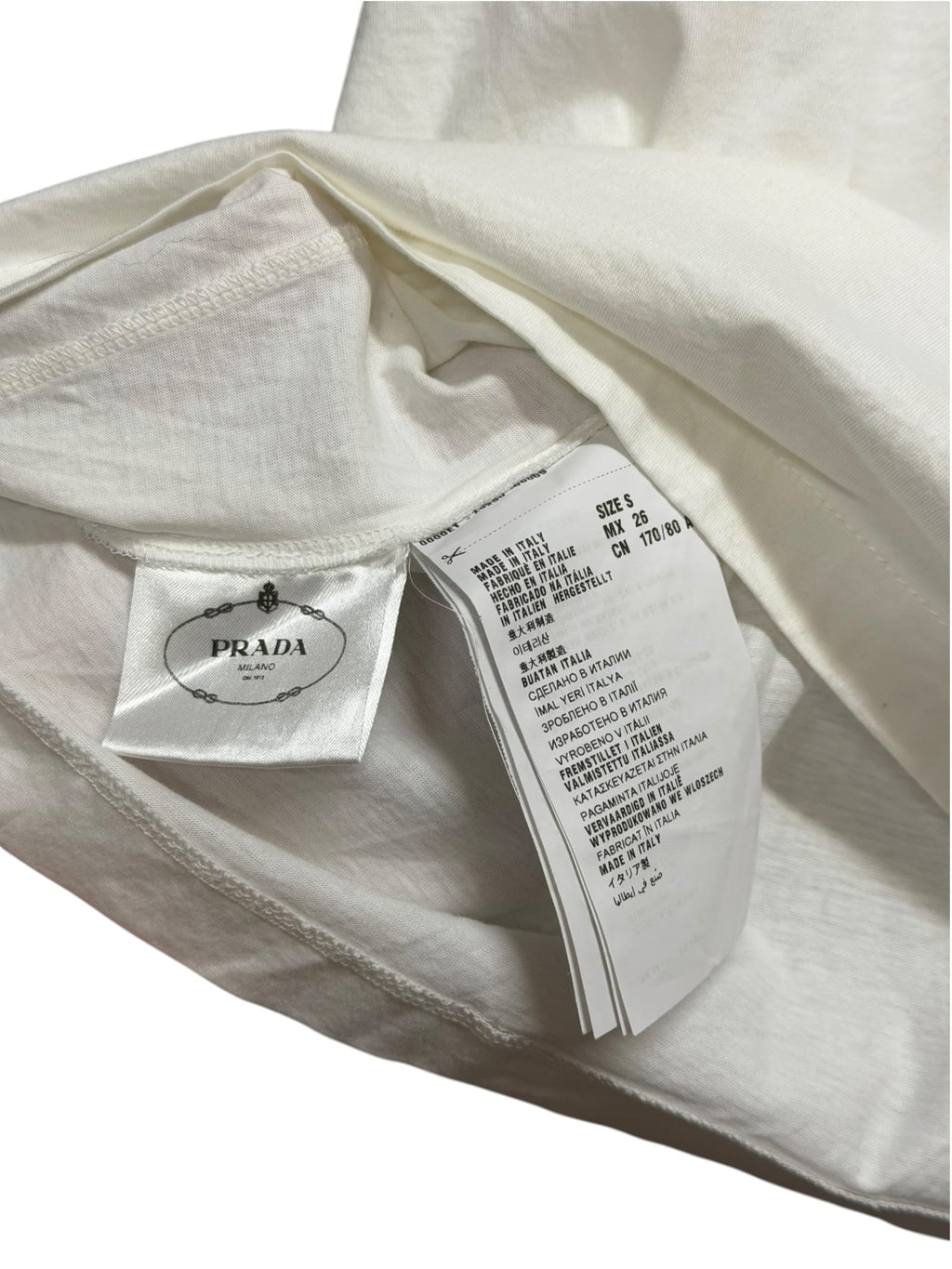 Prada White Cotton Pocket Tank Top