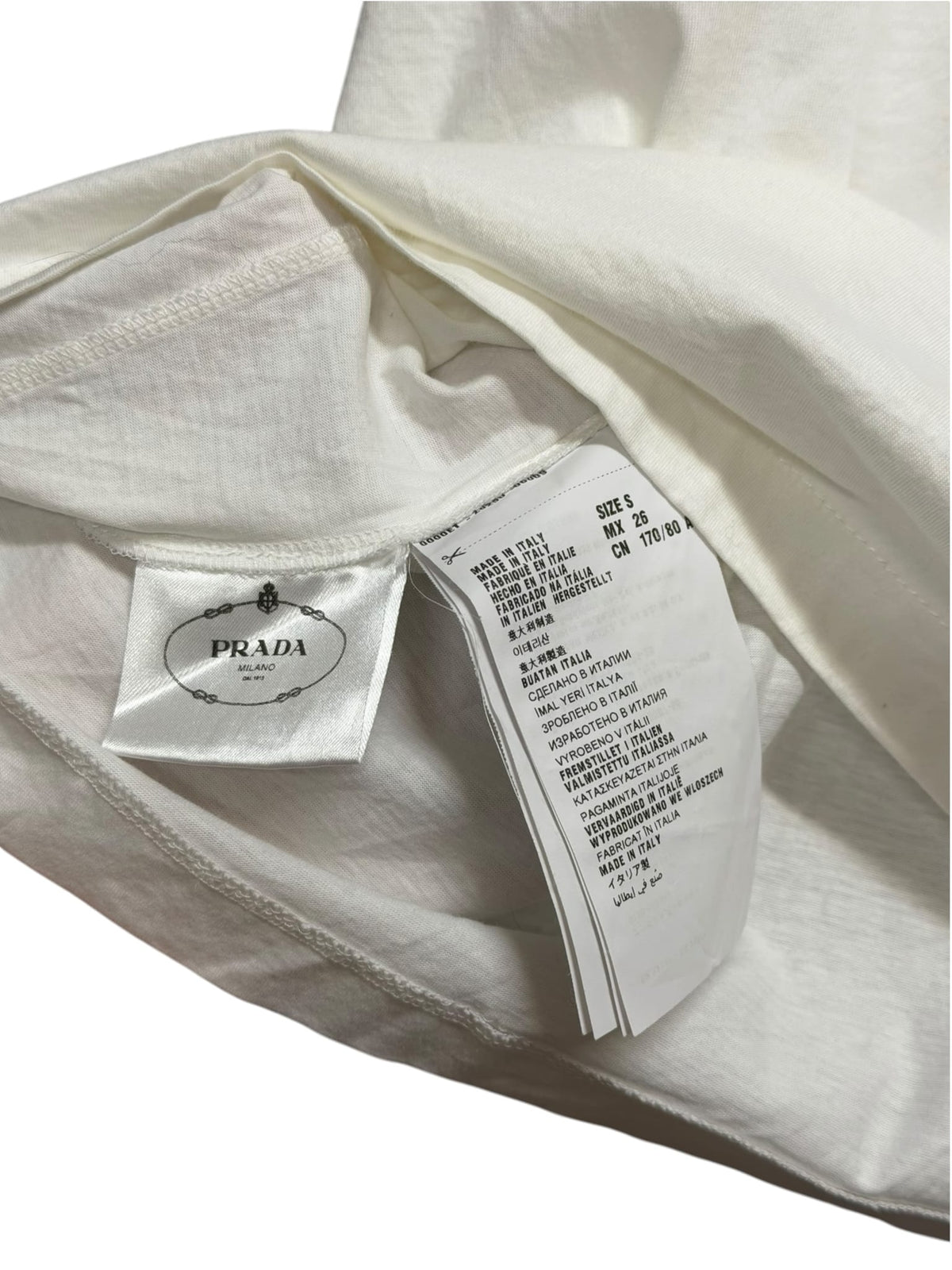 Prada White Cotton Pocket Tank Top