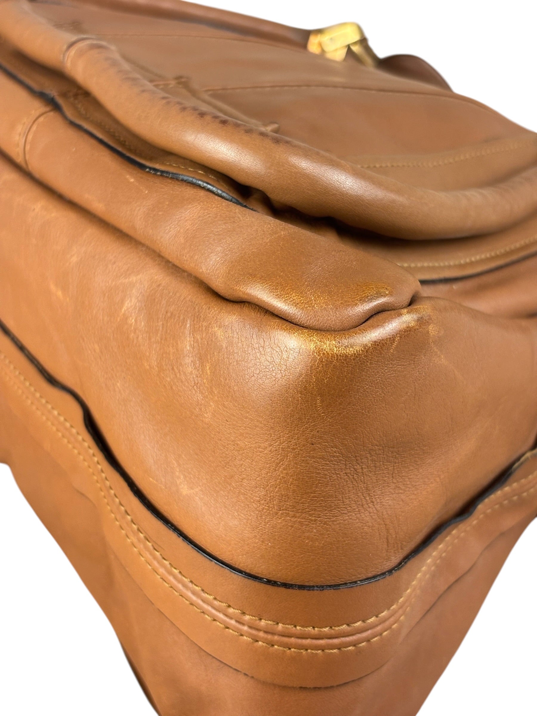 Chloe Caramel Tan Leather Paraty Medium Two-Way Bag
