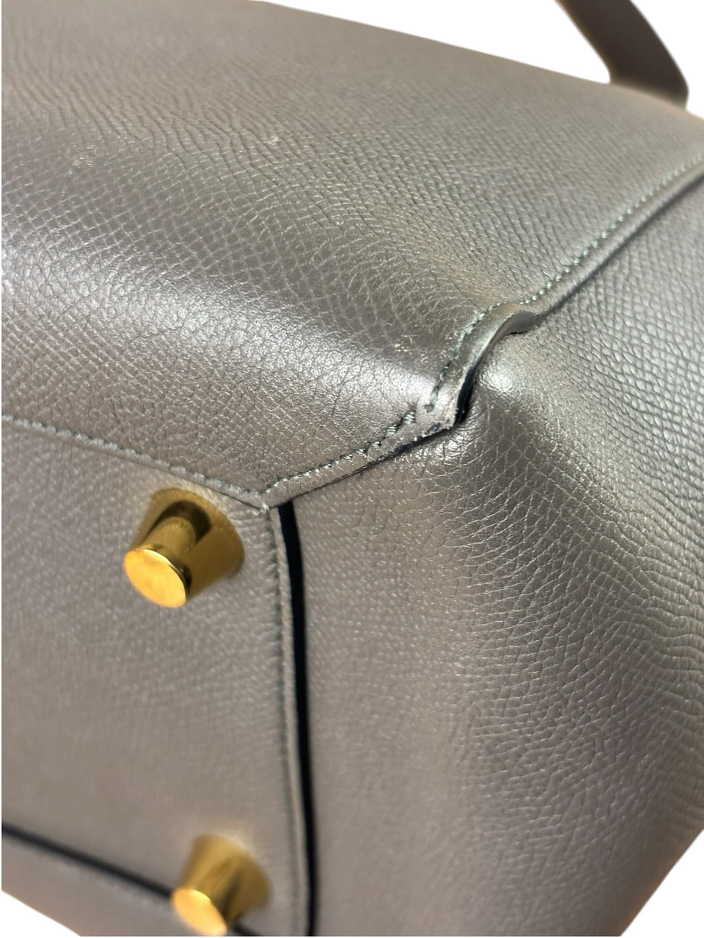 Celine Grey Leather Two-Way Belt Bag