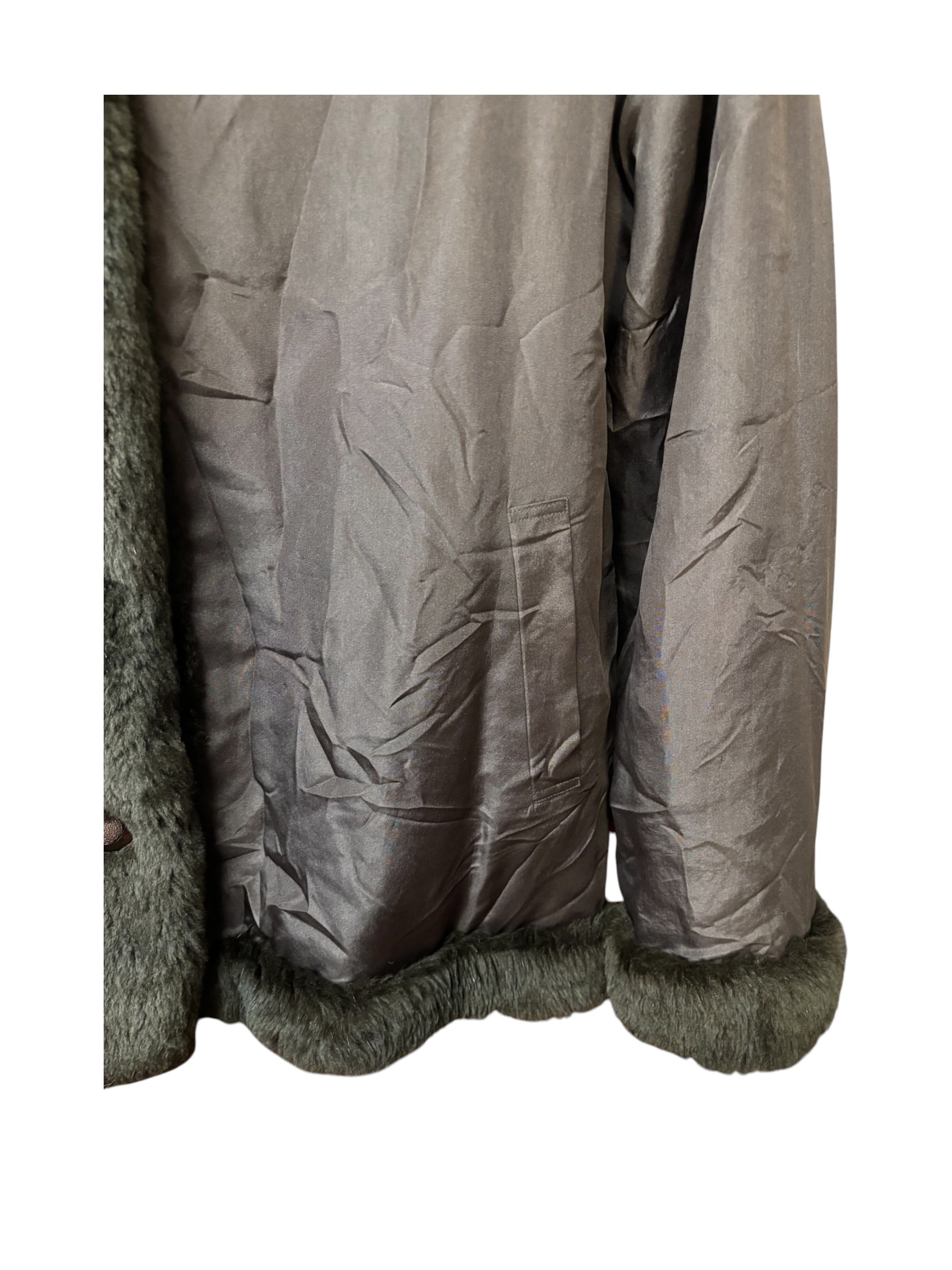 Flash Moonbat Brown Rabbit Fur Reversible Coat