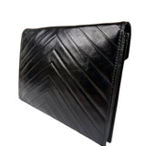 Yves Saint Laurent Black Quilted Leather Clutch