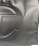 Telfar Black Leather Unisex Shopping Bag